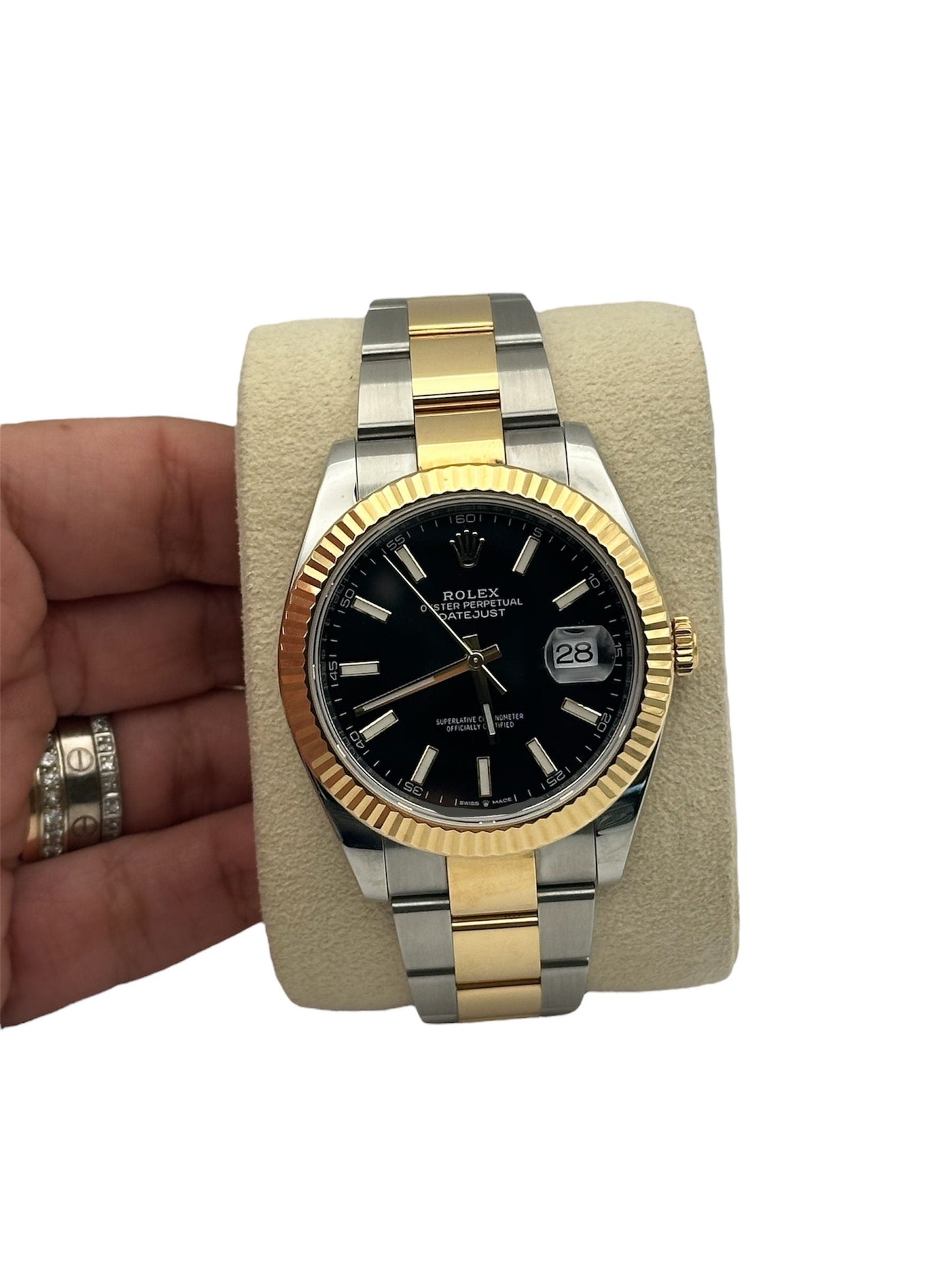 Rolex Datejust 126333 - Yellow Gold & Stainless Steel Black Dial Oyster