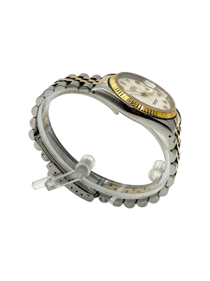 Rolex 2-Tone Datejust 36 (16233, W Serial) - White Anniversary Dial
