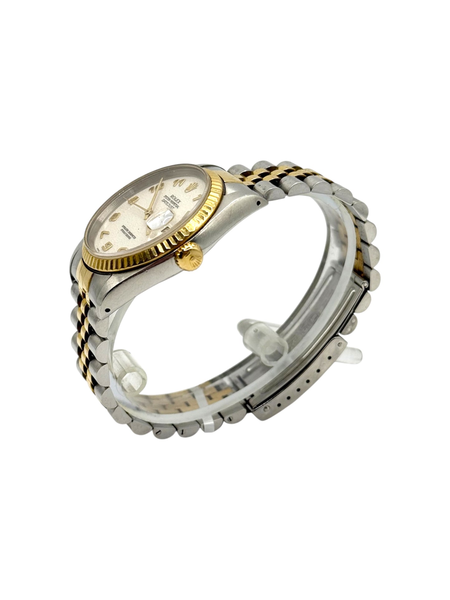 Rolex 2-Tone Datejust 36 (16233, W Serial) - White Anniversary Dial