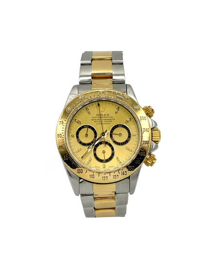Rolex 2-Tone Daytona Zenith (16523, W Serial) - Champagne Dial
