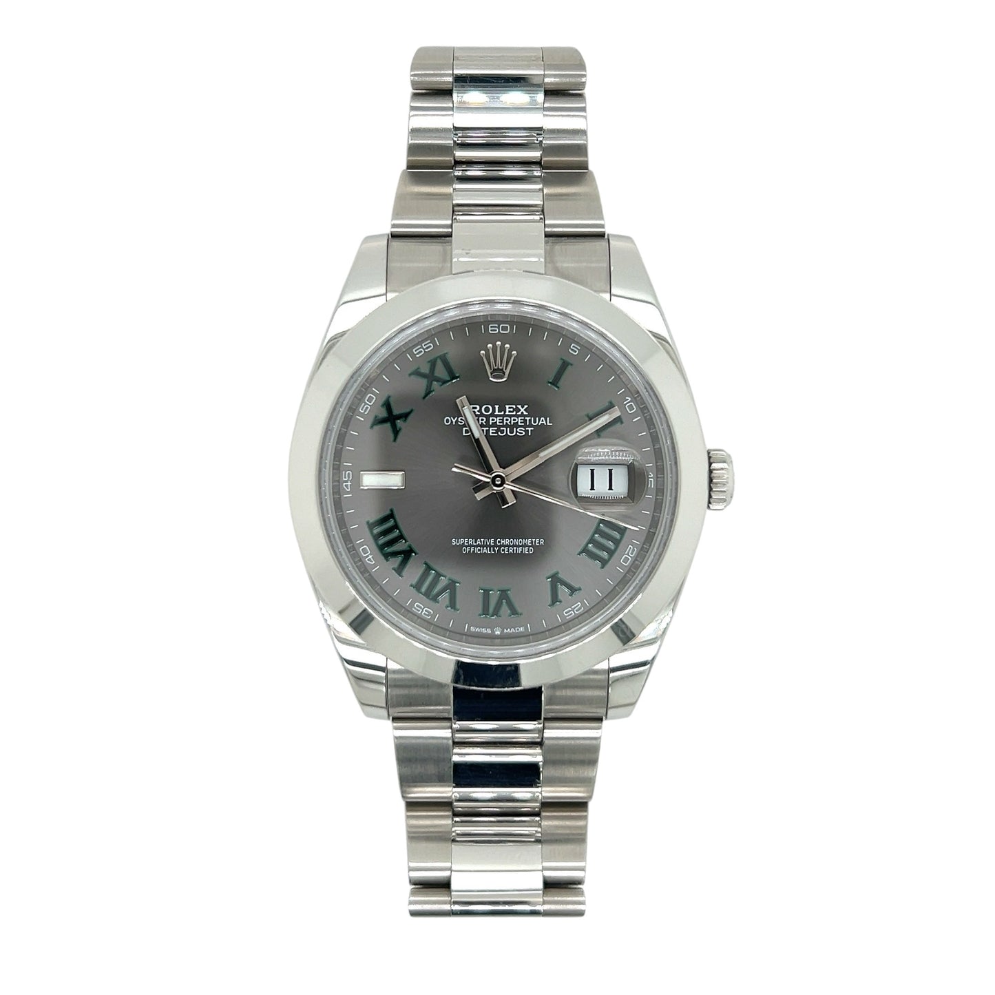 Rolex Datejust 126300 'Wimbledon' – Stainless Steel, Wimbledon Dial, Smooth Bezel