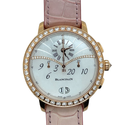 Blancpain Ladies Chronograph Flyback Grande Date 3626-2954-58 Rose Gold 38.6mm