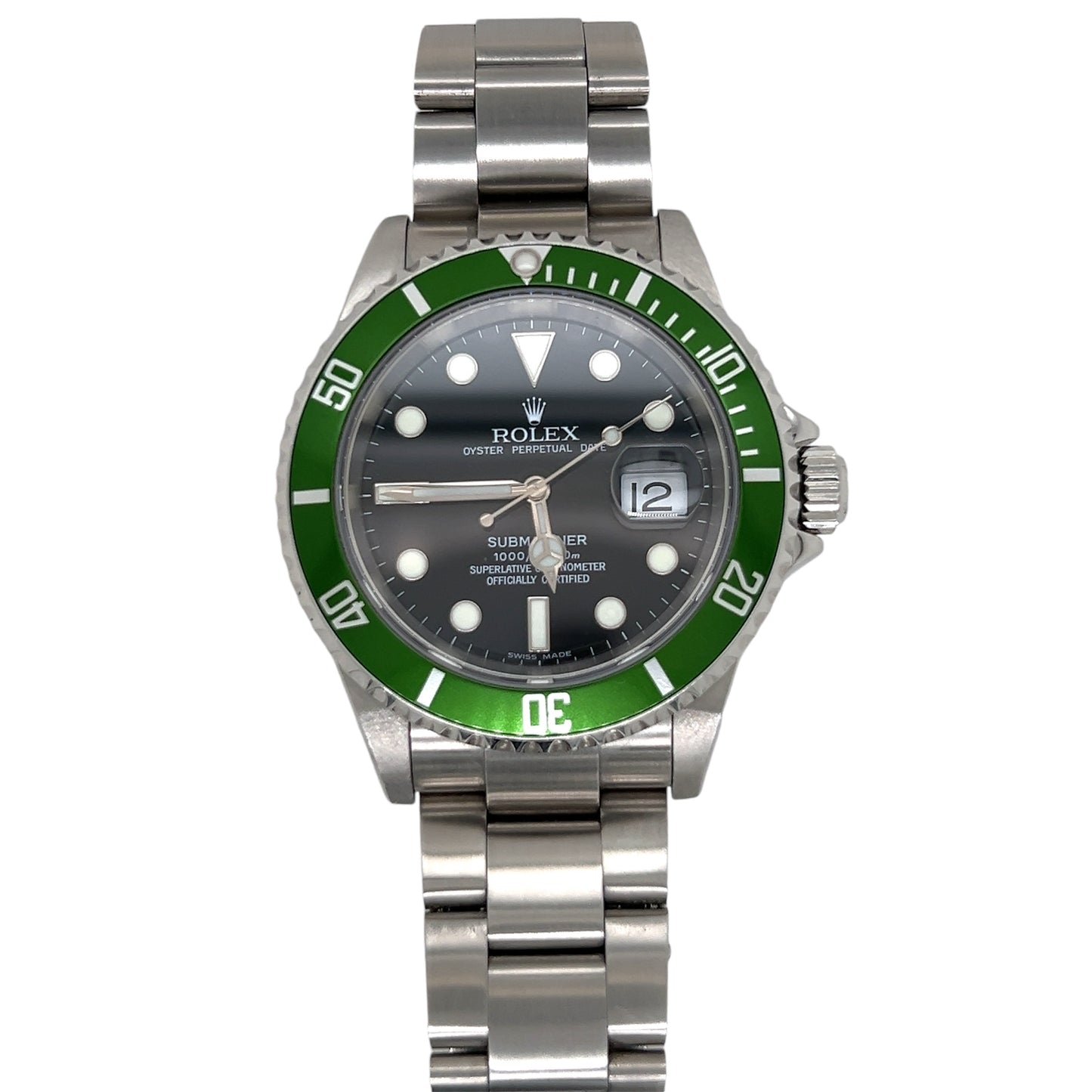 Rolex Submariner 16610 - 40mm Stainless Steel, Oyster Bracelet, Green Kermit Bezel (2005)