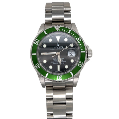 Rolex Submariner 16610 - 40mm Stainless Steel, Oyster Bracelet, Green Kermit Bezel (2005)