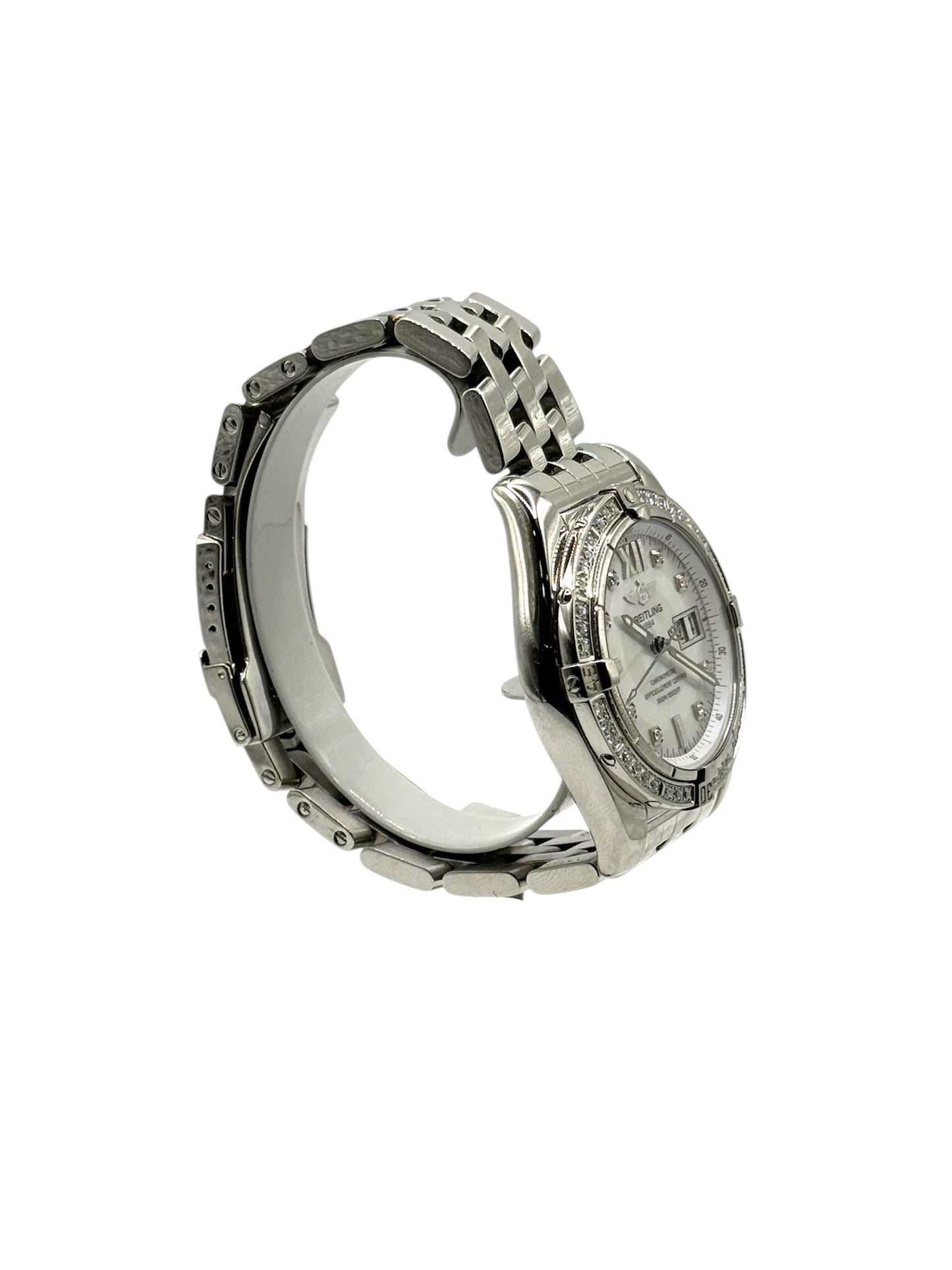 Breitling Cockpit Original MOP Diamond Dial/Bezel (A49350) - 41MM