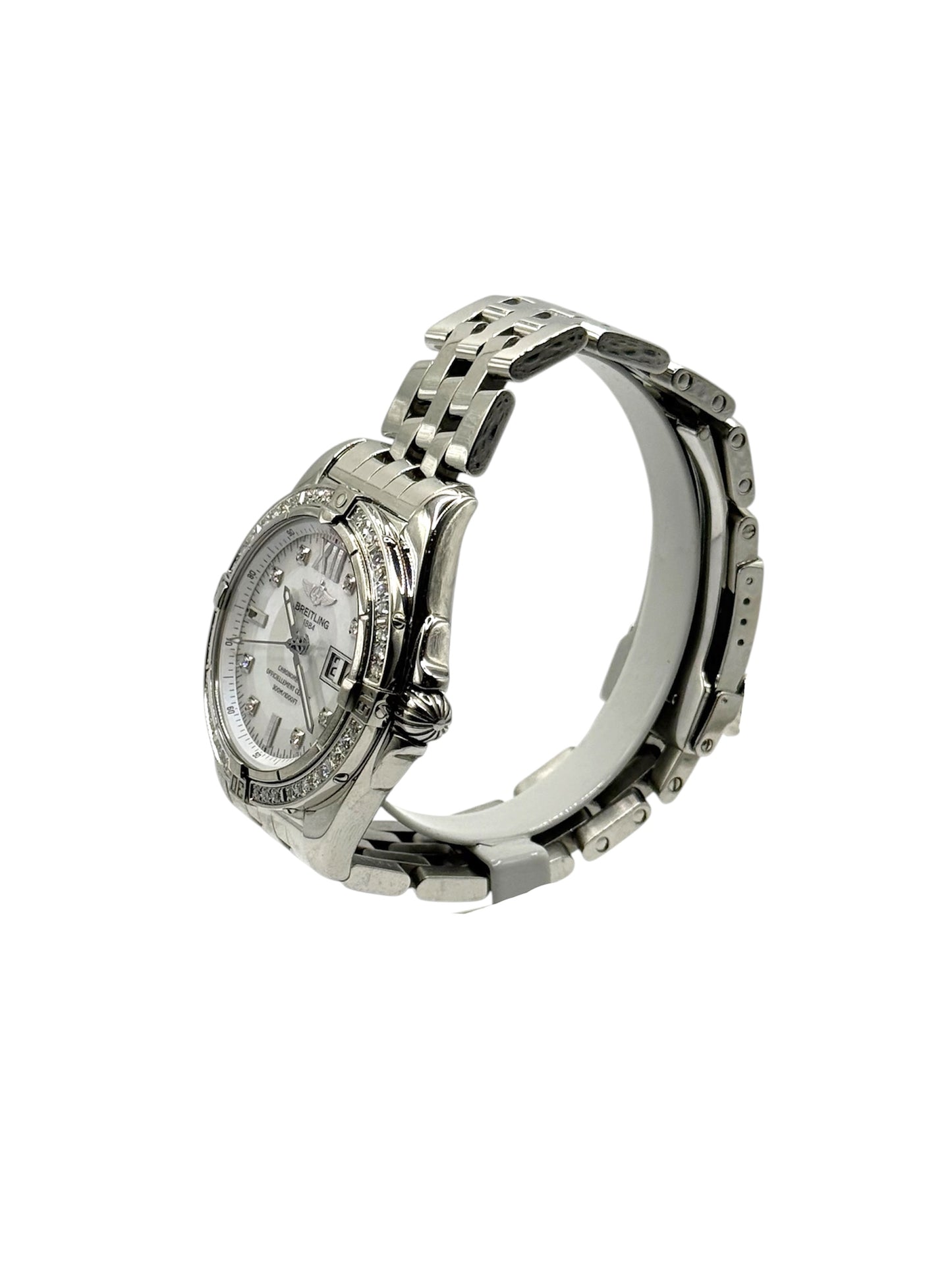 Breitling Cockpit Original MOP Diamond Dial/Bezel (A49350) - 41MM