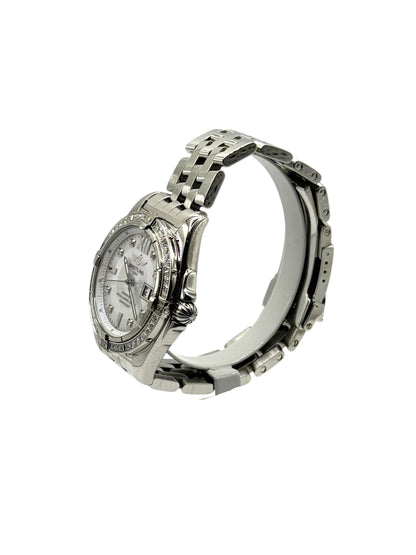 Breitling Cockpit Original MOP Diamond Dial/Bezel (A49350) - 41MM