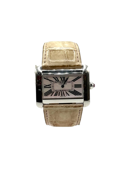Cartier Divan Mother of Pearl Dial - (2600)