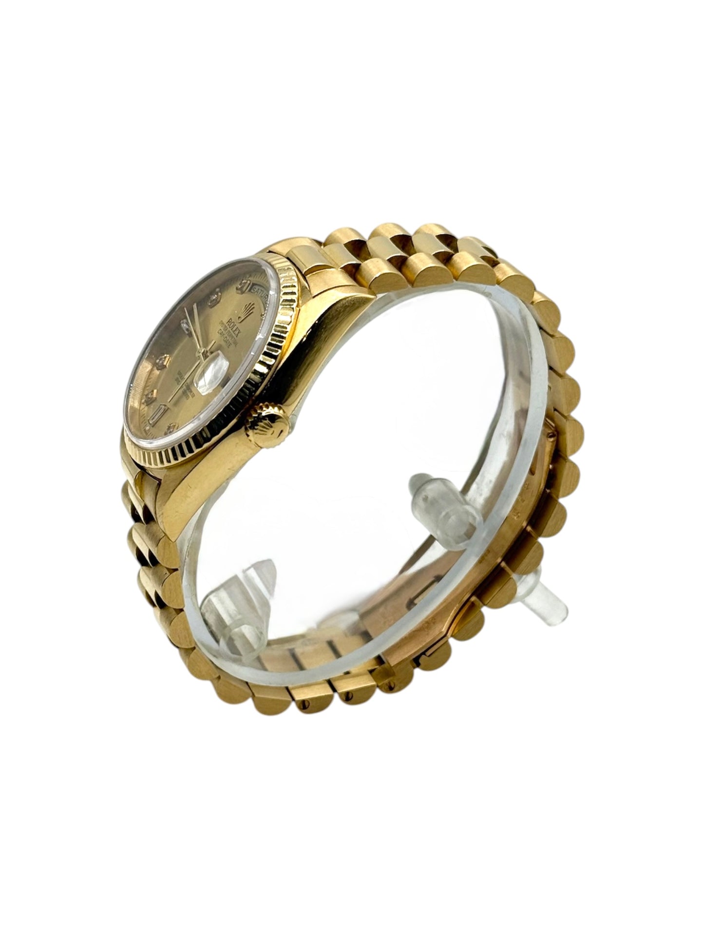 Rolex Day Date 36 (18238, L Serial) - Custom Champagne Diamond Dial