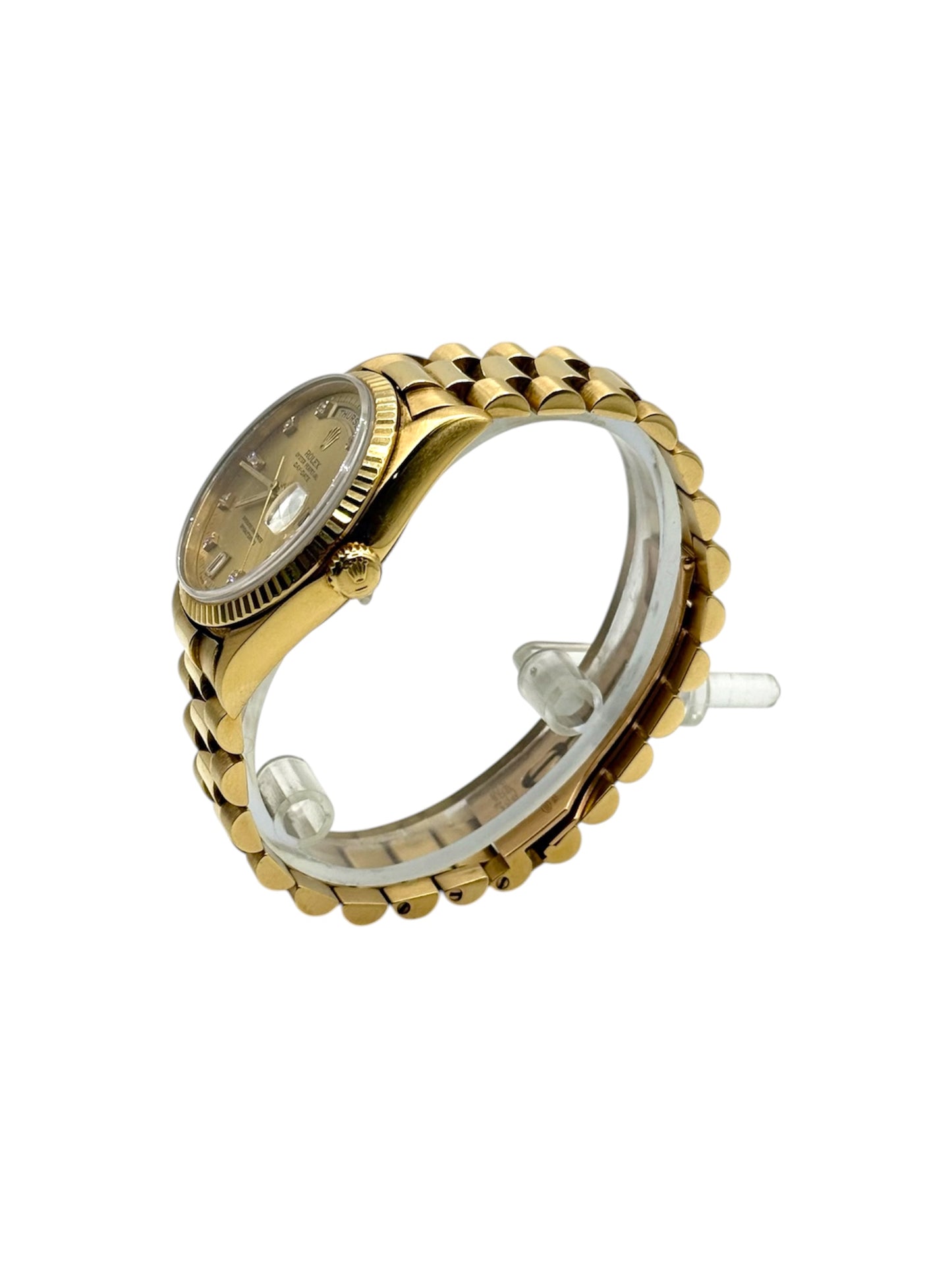 Rolex Day Date 36 (18238, X Serial) - Custom Champagne Diamond Dial
