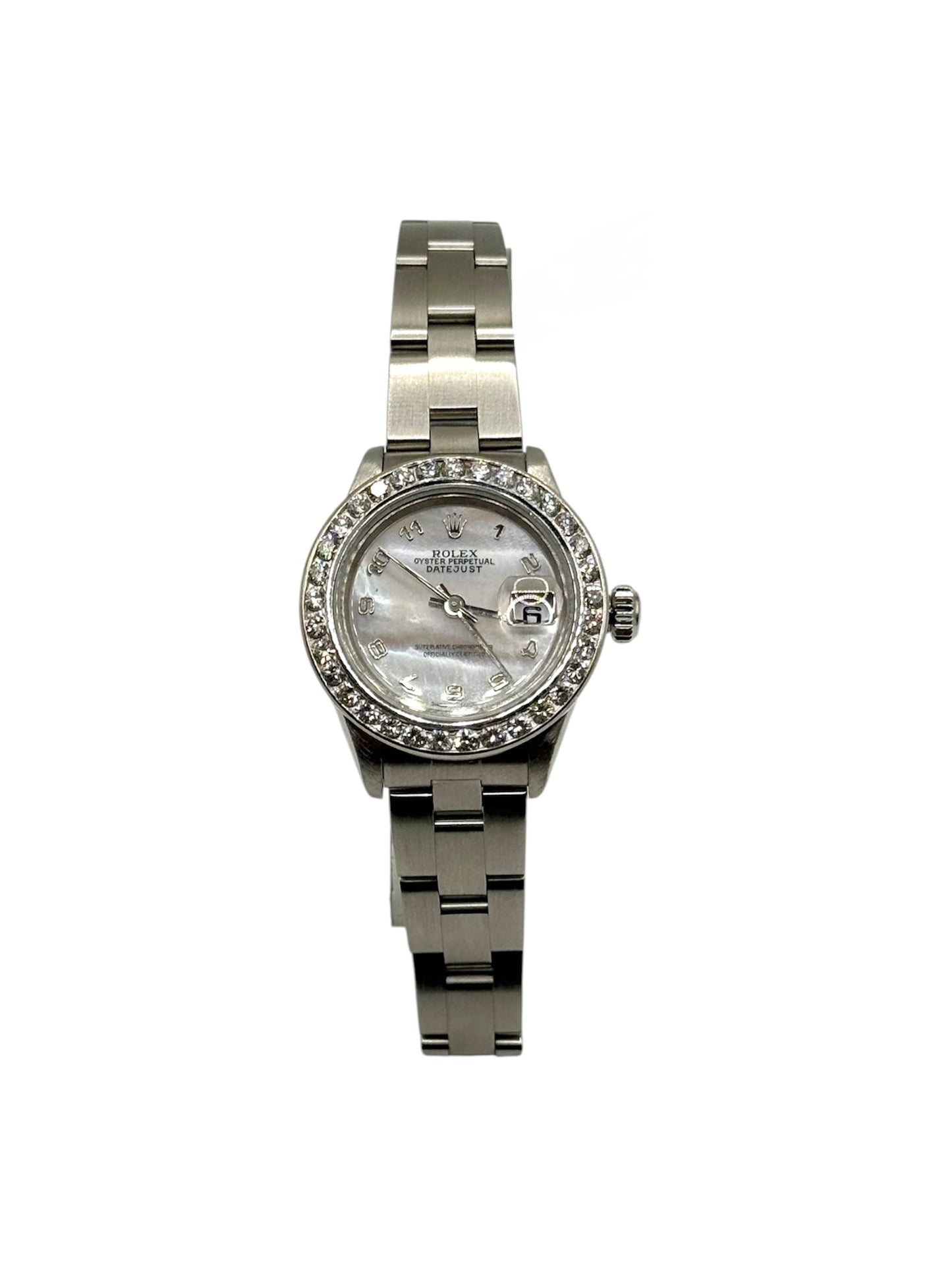 Rolex Lady Datejust 26 (79174, F Serial) - Original Mother of Pearl Diamond Dial, Custom Diamond Bezel