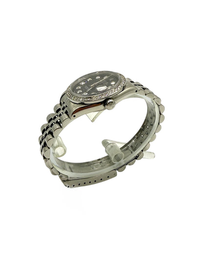 Rolex Datejust 31 (68274, N Serial) – Custom Black Diamond Dial, Custom Diamond Bezel