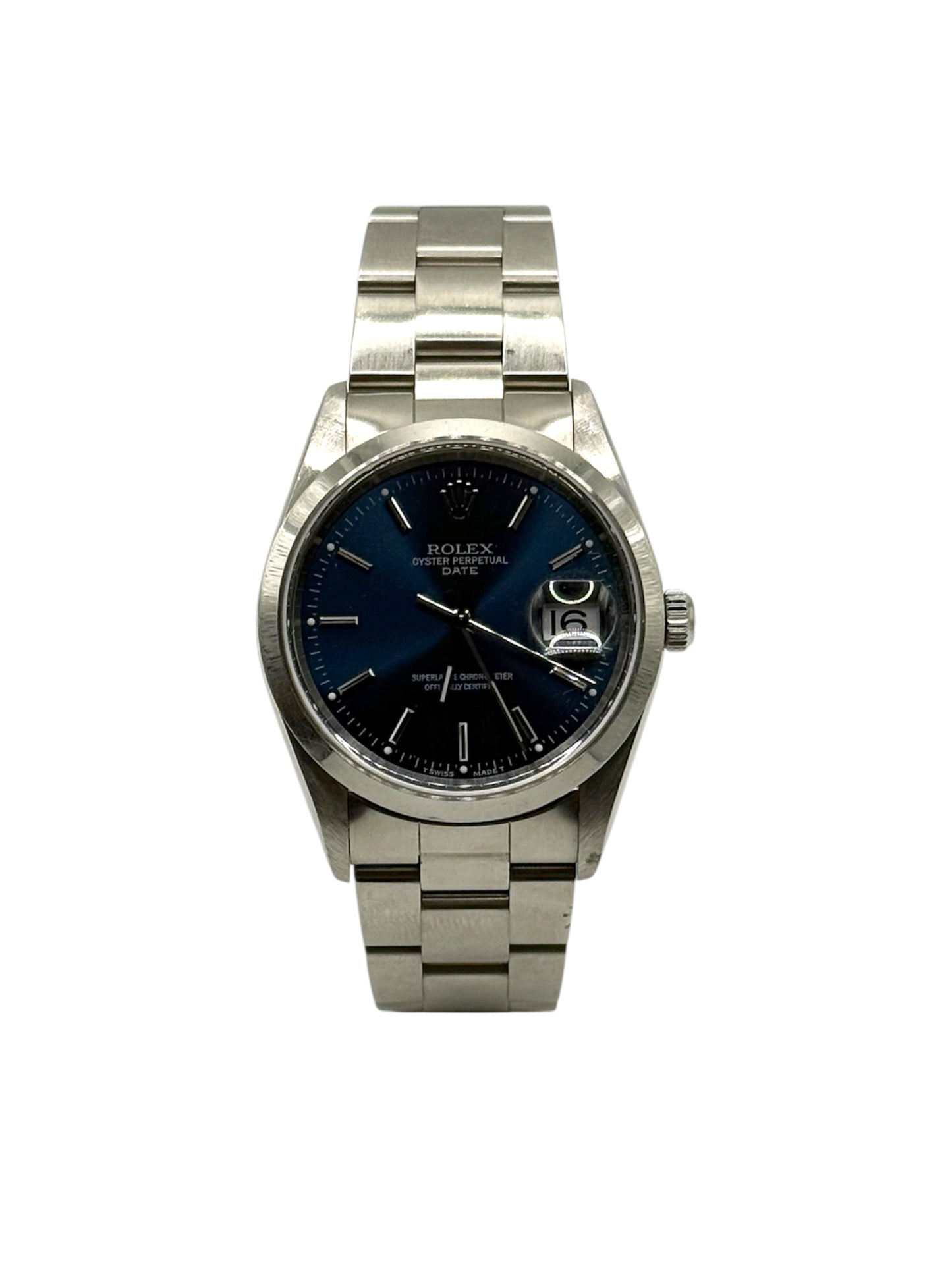 Rolex Date 34 (15200, U Serial) - Blue Dial