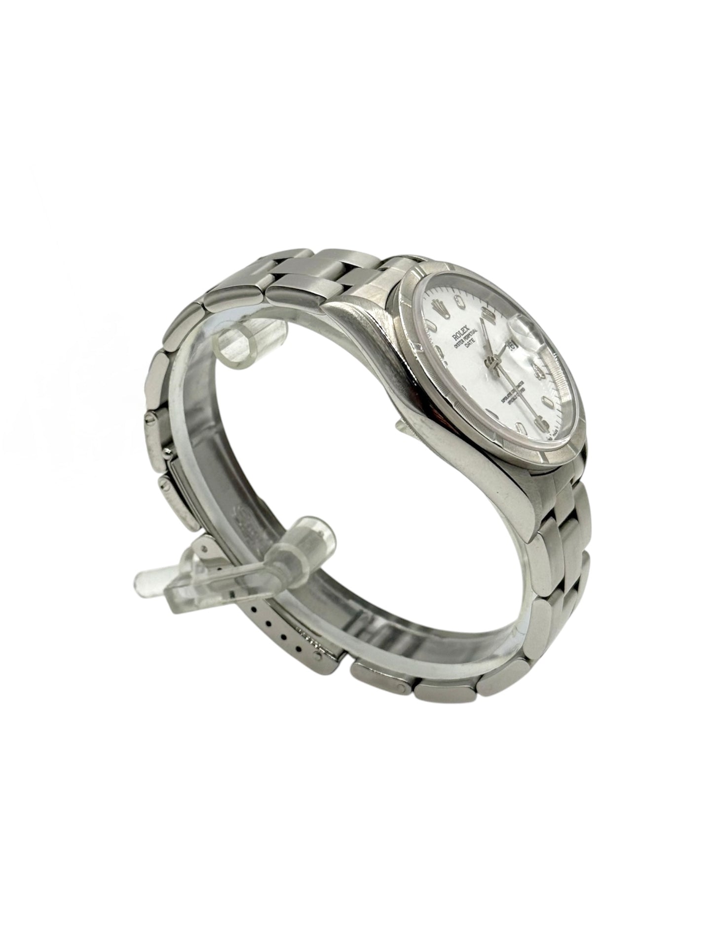 Rolex Date 34 (15210, U Serial) - White Arabic Dial