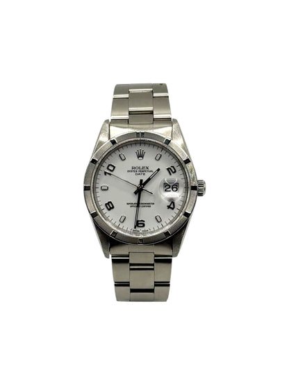 Rolex Date 34 (15210, U Serial) - White Arabic Dial