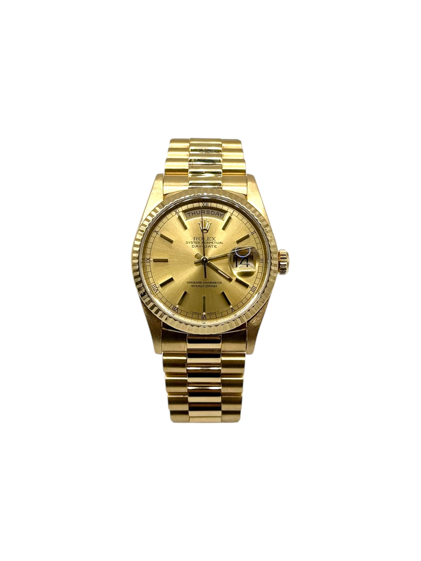 Rolex Day-Date 36 Yellow Gold (18238, T Serial) - Champagne Dial