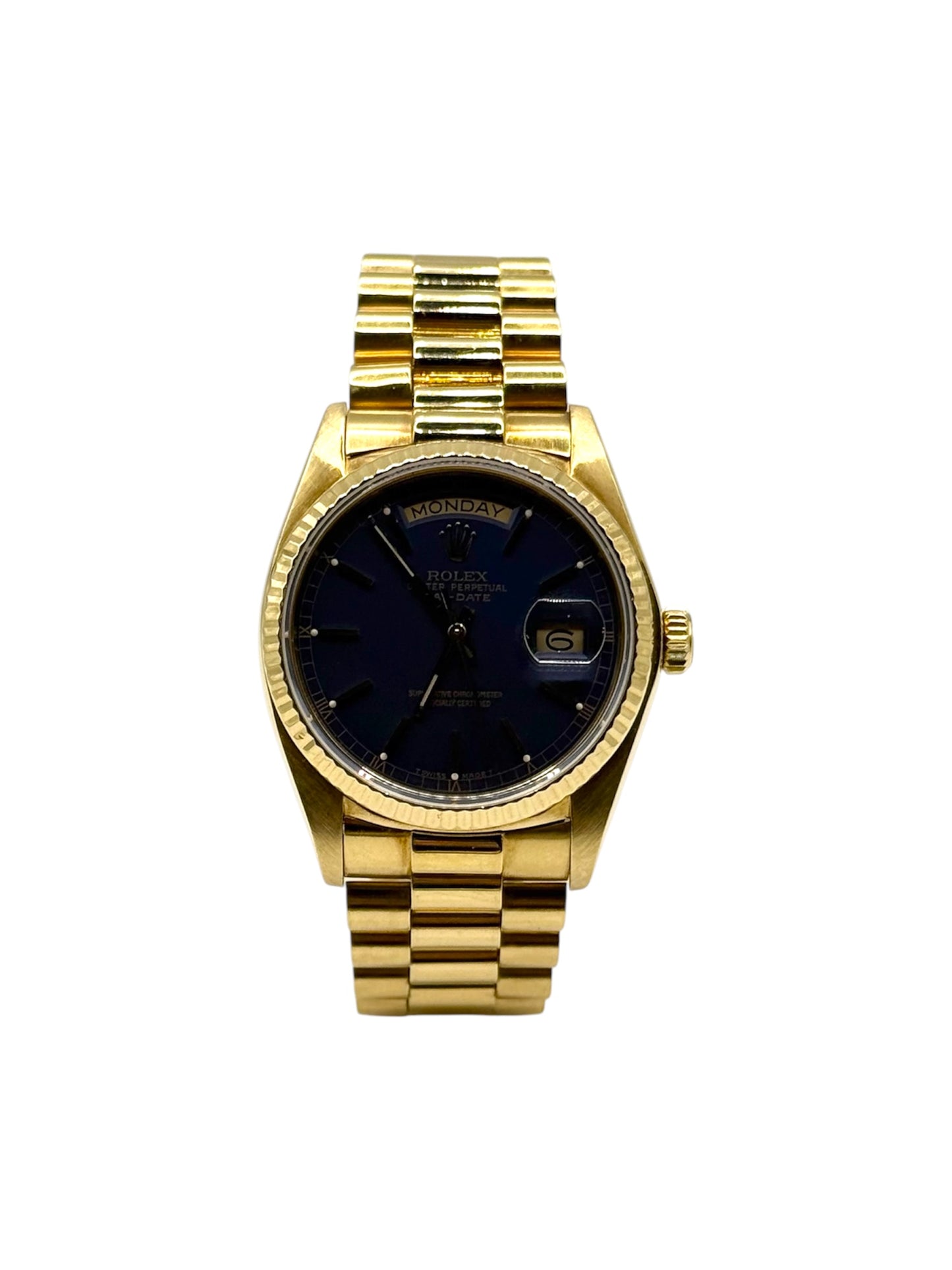 Rolex Day-Date 36 Yellow Gold (18038, 6 Million Serial) - Blue Dial
