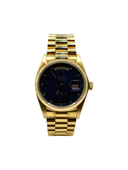 Rolex Day-Date 36 Yellow Gold (18038, 6 Million Serial) - Blue Dial