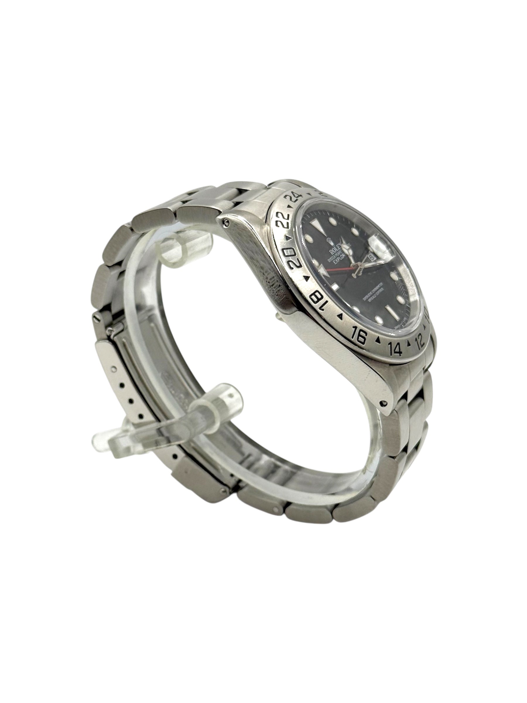 Rolex Explorer II 16570 black dial 40mm stainless steel 1990 L series vintage watch