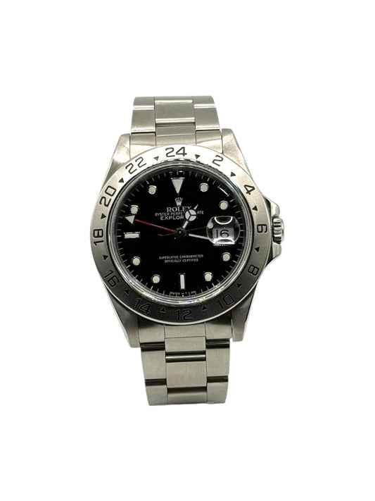 Rolex Explorer II 16570 black dial 40mm stainless steel 1990 L series vintage watch