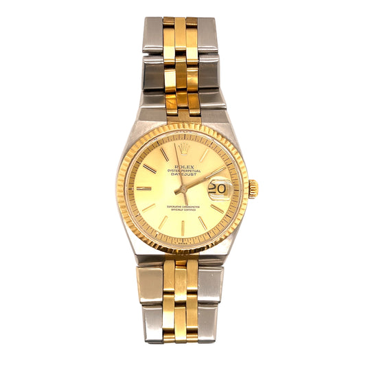 Rolex Datejust 1630 - 36mm Steel & Yellow Gold Integral, Champagne Index Dial, Fluted Bezel (1977)