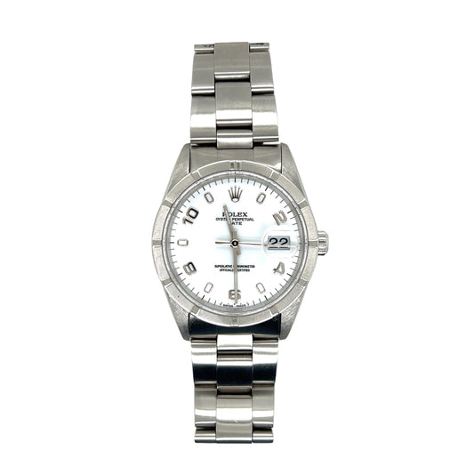 Rolex Oyster Perpetual Date 15210 – Stainless Steel, White Dial