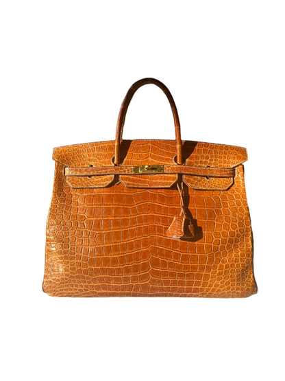 Hermes Birkin 40 Fauve Porosus Crocodile Bag (2012)