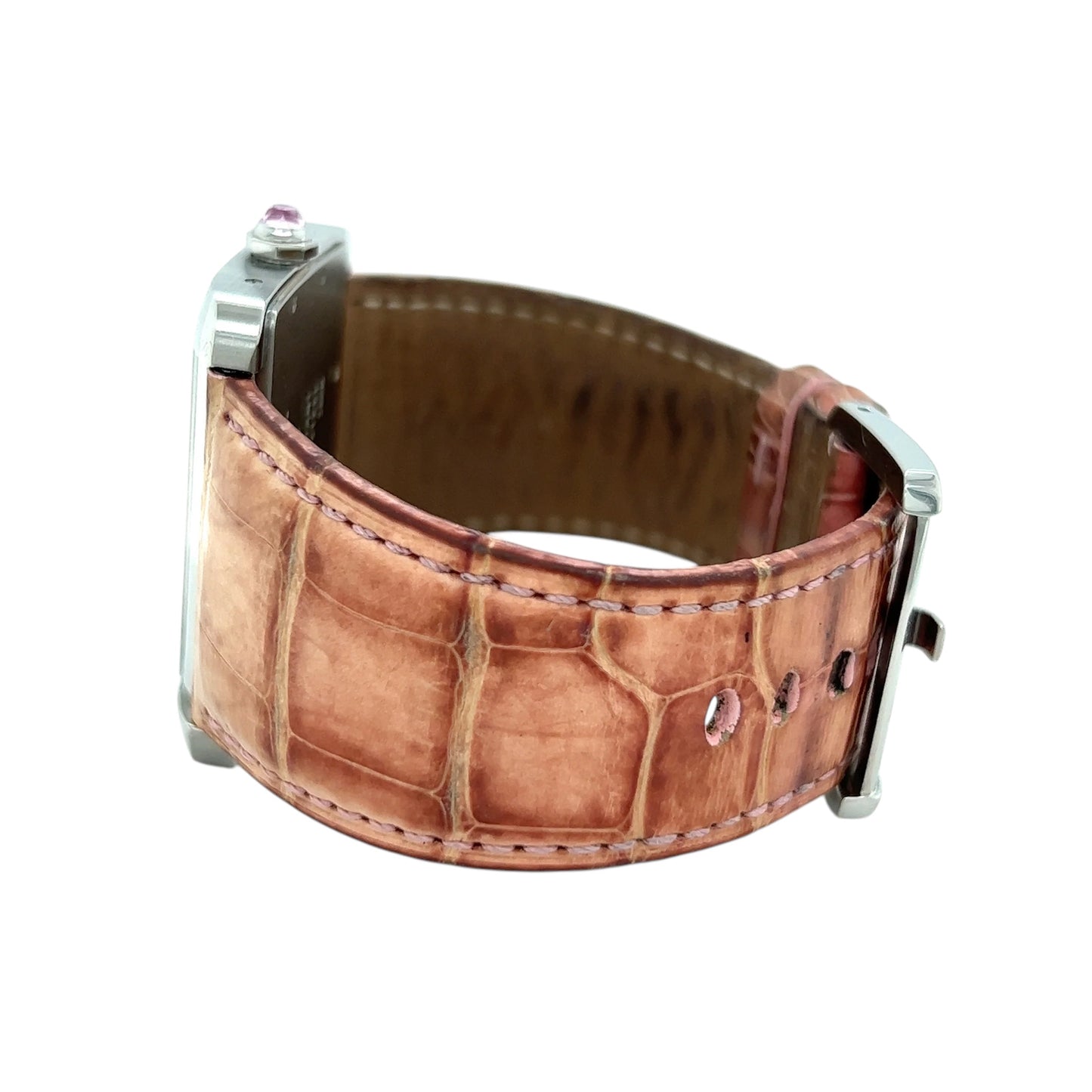 Cartier Divan 2600 - Stainless Steel, Mother-of-Pearl Dial, Leather Band