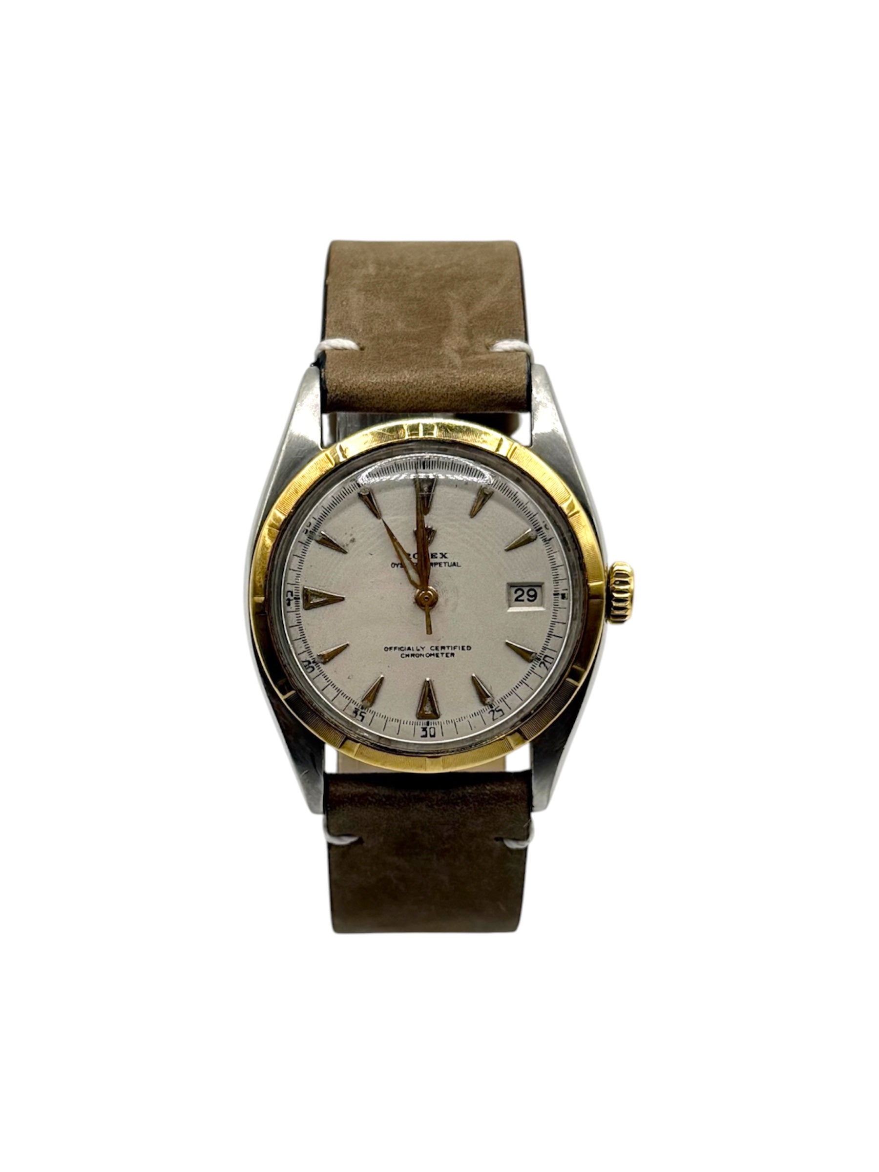 Rolex Oyster Perpetual Date (6075) - Bubble Back, Refinished Dial