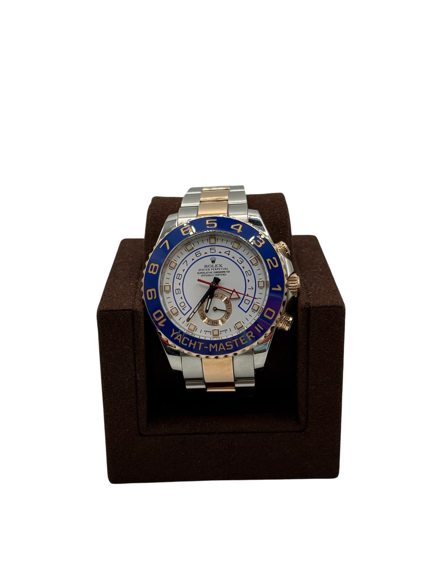 Rolex Yacht Master II 116681 - 44mm Two Tone Rose Gold, White Dial (2015)