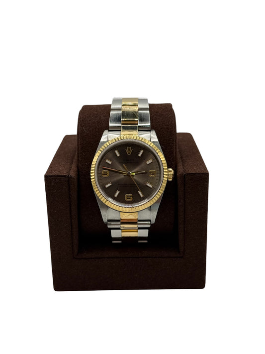 Rolex Oyster Perpetual 14233 - 34mm Two Tone, Brown Dial (U Serial, 1997)
