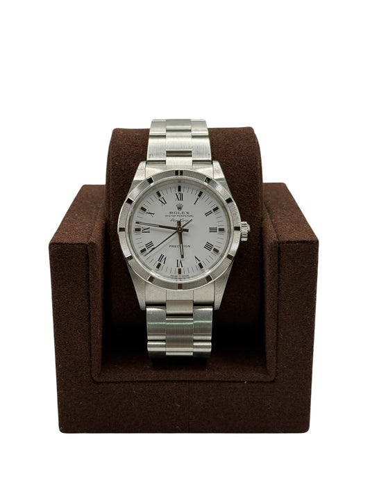 Oyster Perpetual Air King 14010M - 34mm Stainless Steel, White Roman Dial (2009)