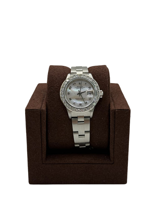 Rolex Ladies Datejust 26 79174 - Original MOP Diamond Dial - Custom Diamond Bezel - Oyster Bracelet (F Serial, 2004)